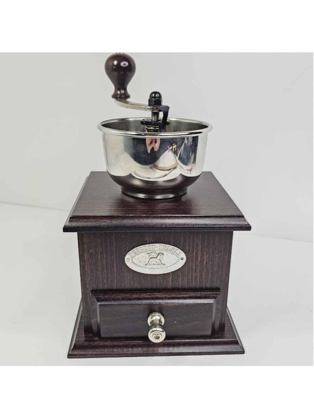 Peugeot Bresil Coffee Mill Walnut Manual Burr Grinder France, Working Nice Cond.